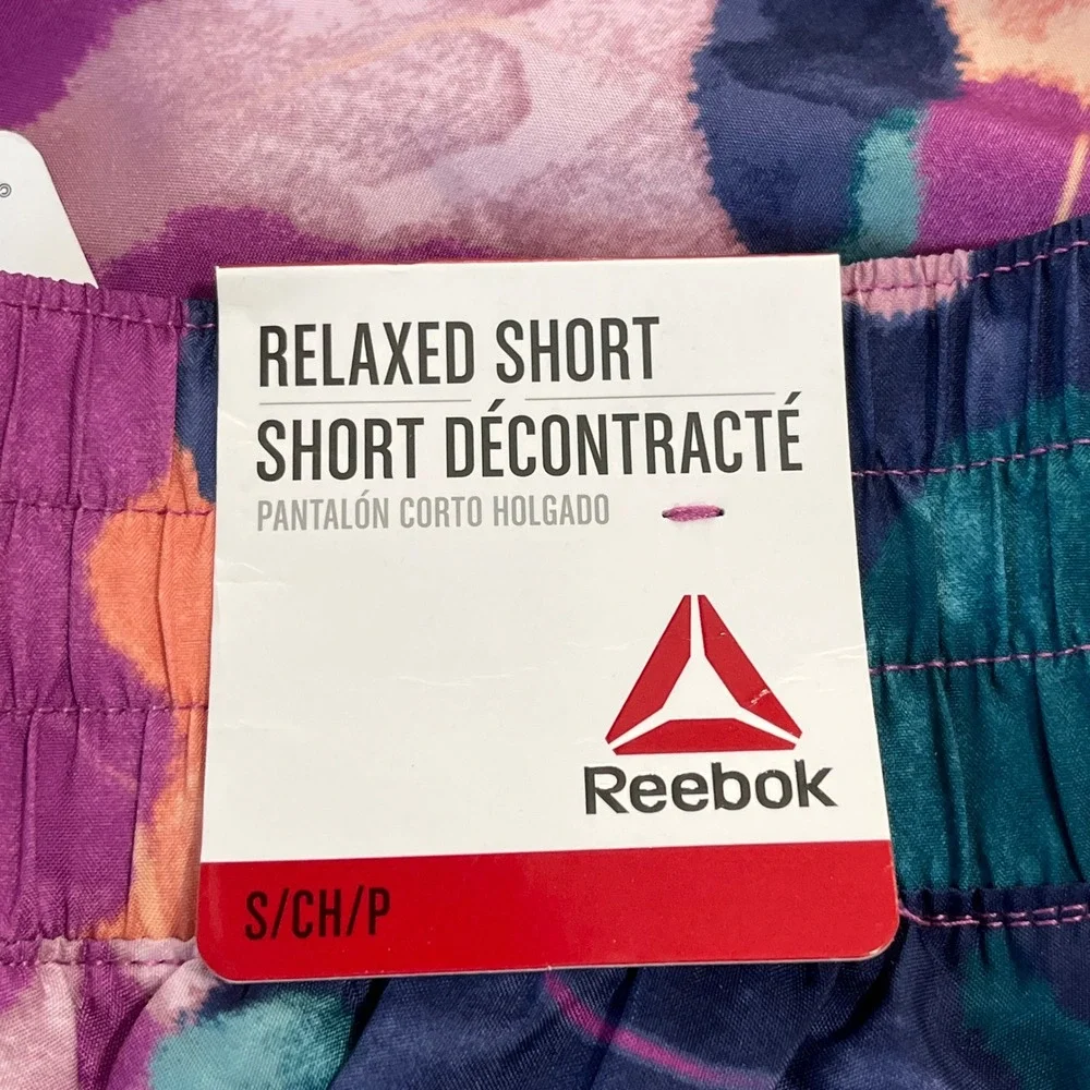 Reebok Printed Reflex Short Womens S Abstract Floral 2-in-1 Running Gym Workout